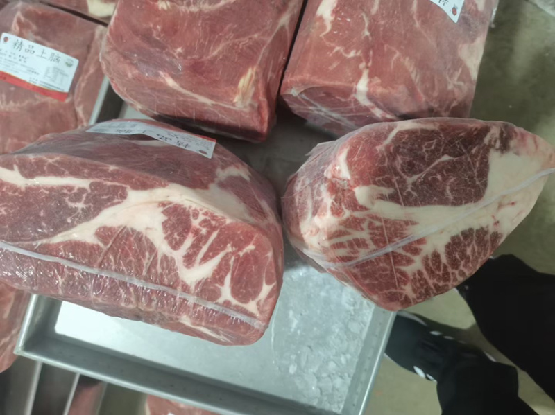 国产B上脑，公牛纯干排酸72小时，带花纹，烤肉涮锅