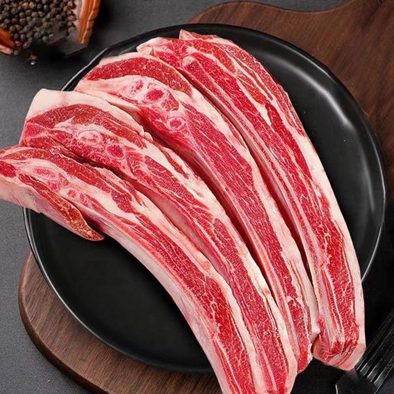 内蒙羊排肋排散养羔羊新鲜现杀羊排骨手把肉羊肋条滩羊排