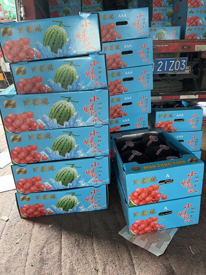 2k吊西瓜，冰激淋小糖丸手掰西瓜，篮籽L600礼品瓜