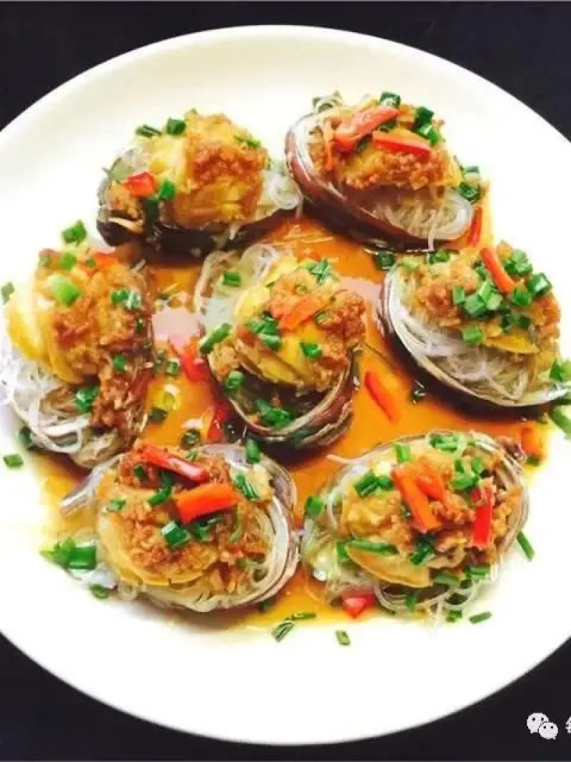 粉丝鲍鱼烧烤海鲜自助食材去内脏去牙齿蒜蓉粉丝鲍