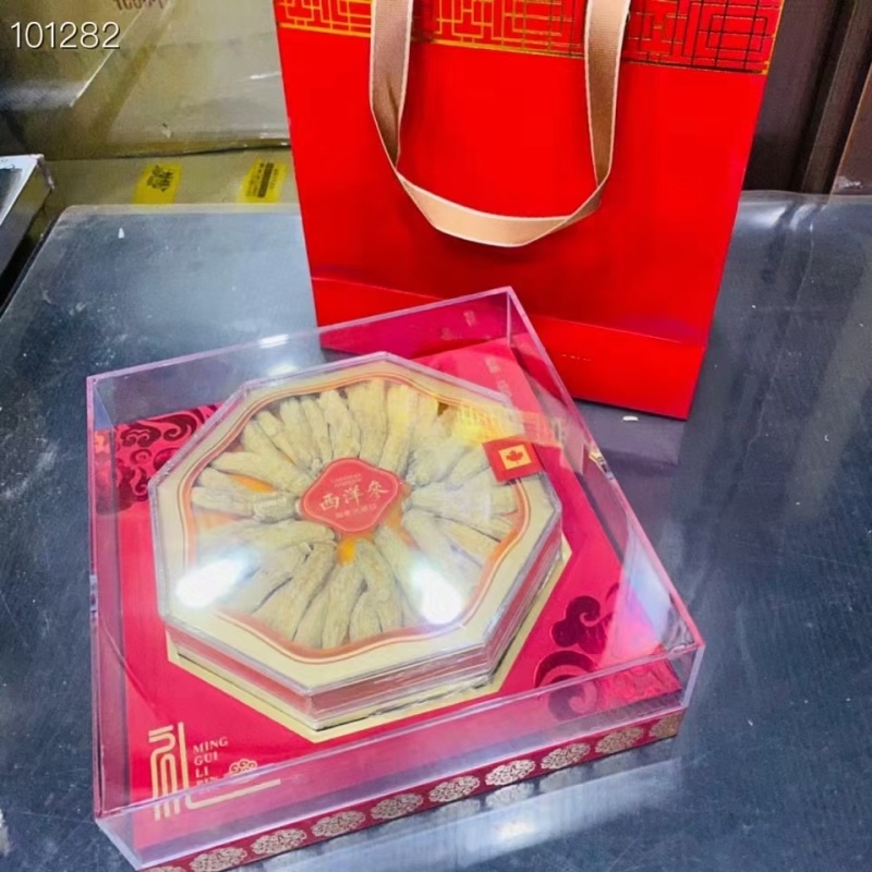 进口西洋参礼盒西洋参加拿大进口西洋参八角锦鲤250克