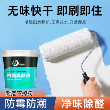 乳胶漆白色内墙环保无味涂料室内家用房间自刷墙面漆包邮