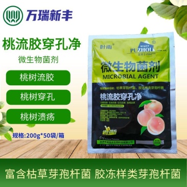 桃流胶穿孔净桃树果树流胶溃疡穿孔病专用药微生物菌剂