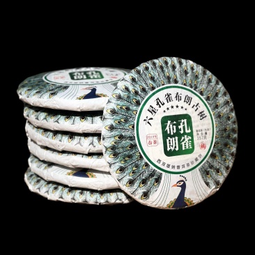 布朗孔雀布朗山357克生茶饼茶普洱茶云南七子饼