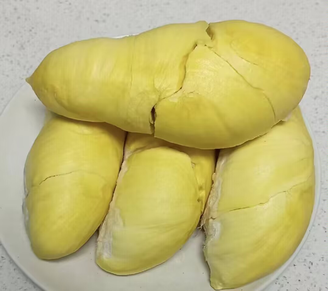 金枕头榴莲果肉特写