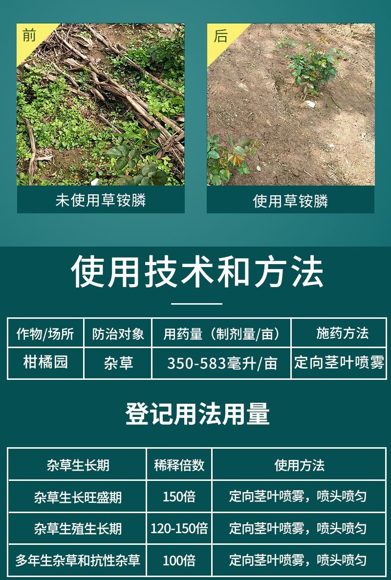 圣鹏快刀10%草铵膦草铵磷果荒地园除恶性杂草牛筋草小飞蓬