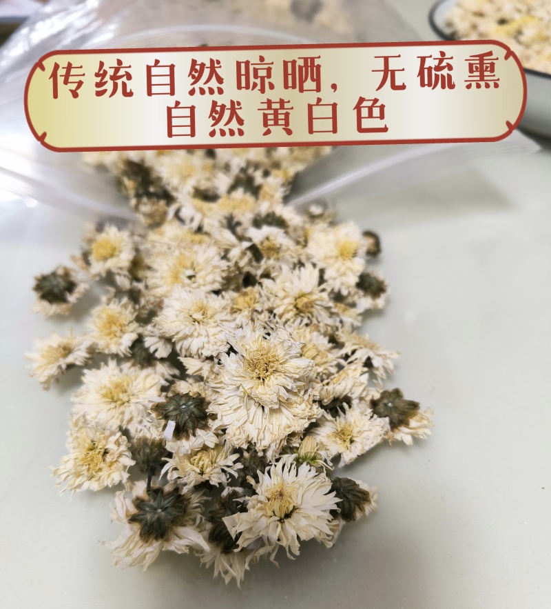 黄山贡菊花茶批发泡水白菊花茶精品头茬特级