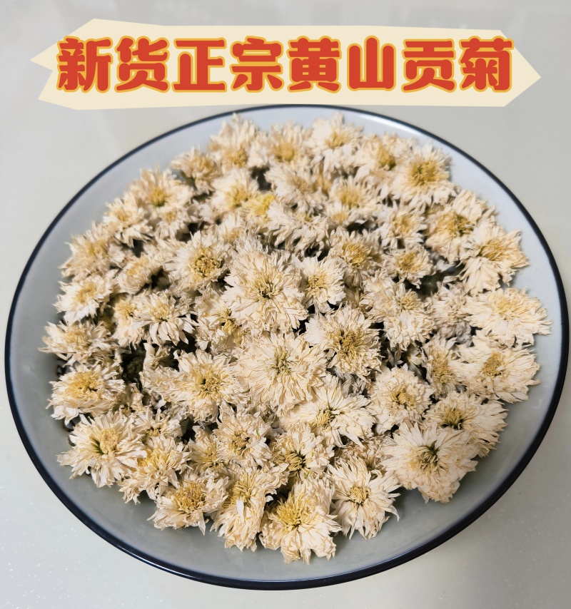 黄山贡菊花茶批发泡水白菊花茶精品头茬特级