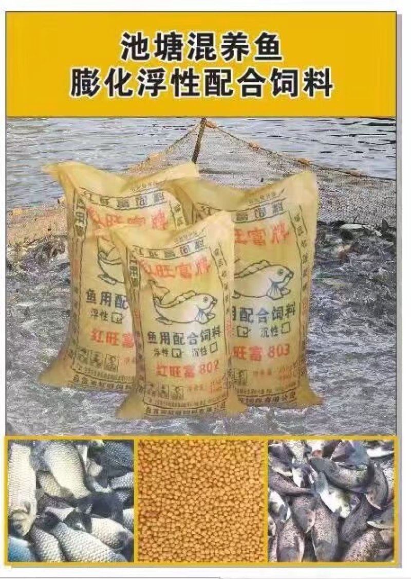鱼饲料33蛋白浮料，量3适用于草鱼，鲫鱼，鲤鱼，钳鱼