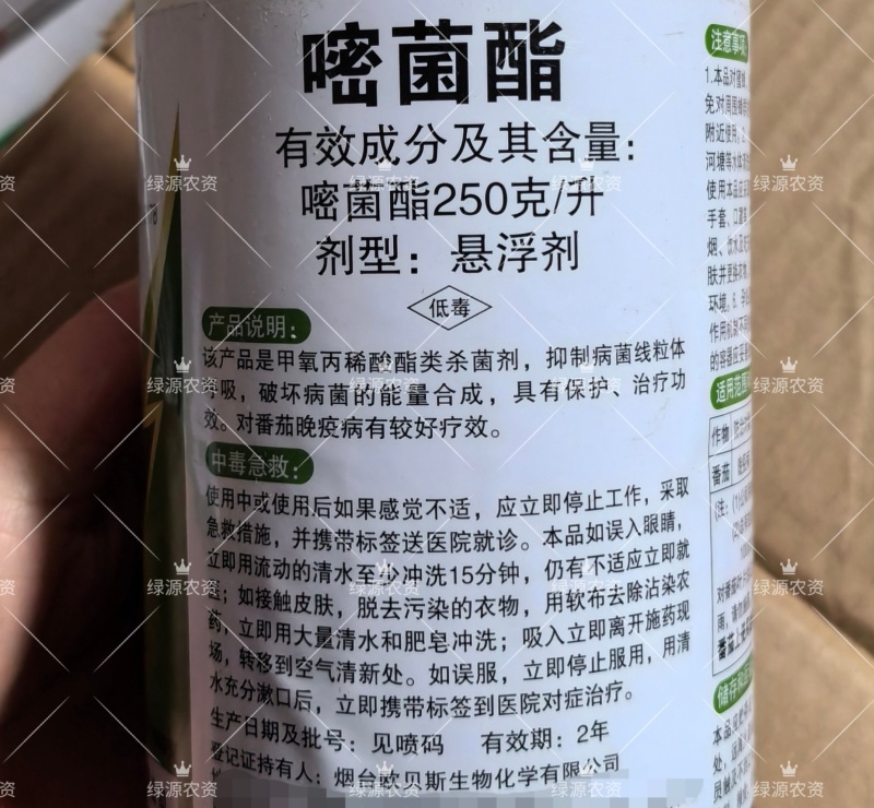 欧贝斯嘧菌酯番茄晚疫病杀菌剂晚疫病农药嘧菌酯杀菌剂