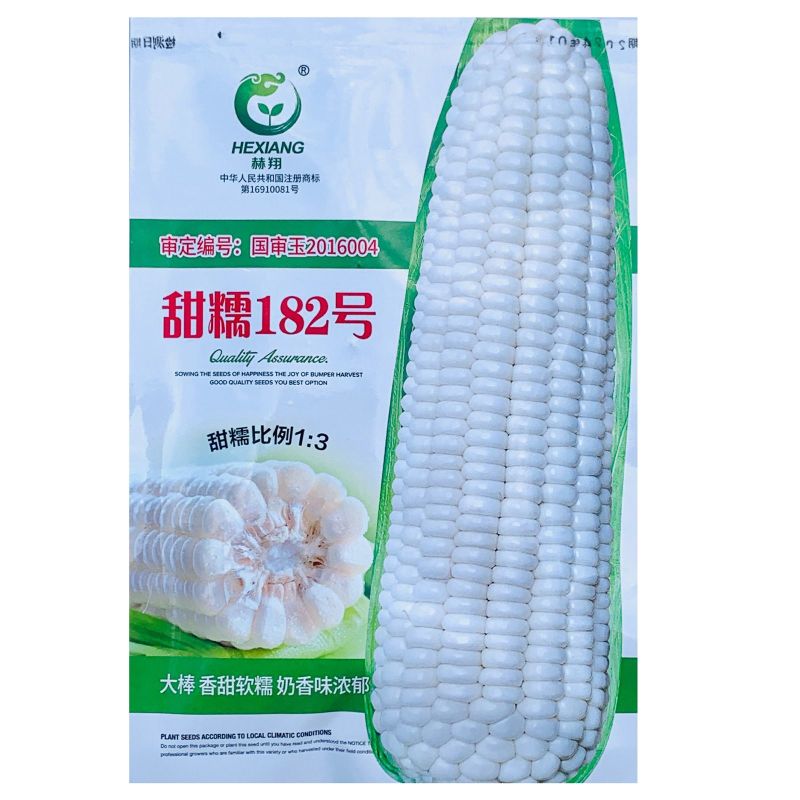 非转基因甜糯182玉米种子薄皮无渣鲜食甜加糯玉米种子春秋
