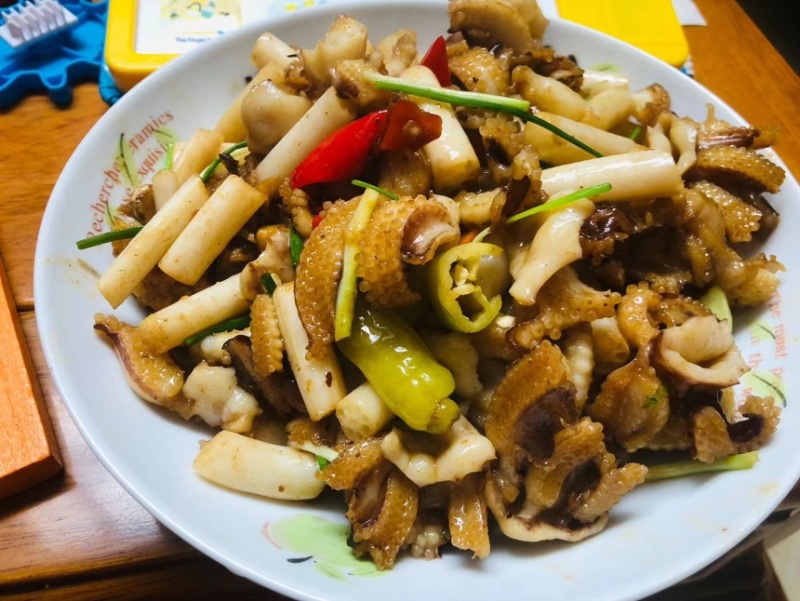 墨鱼须天龙爪口感脆适合捞汁海鲜酒店饭店