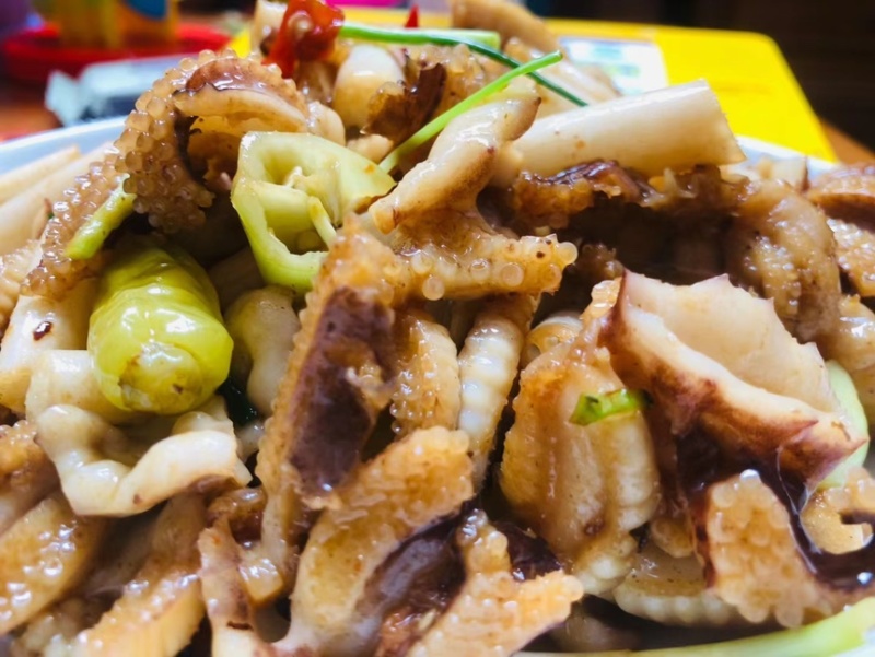 墨鱼须天龙爪口感脆适合捞汁海鲜酒店饭店
