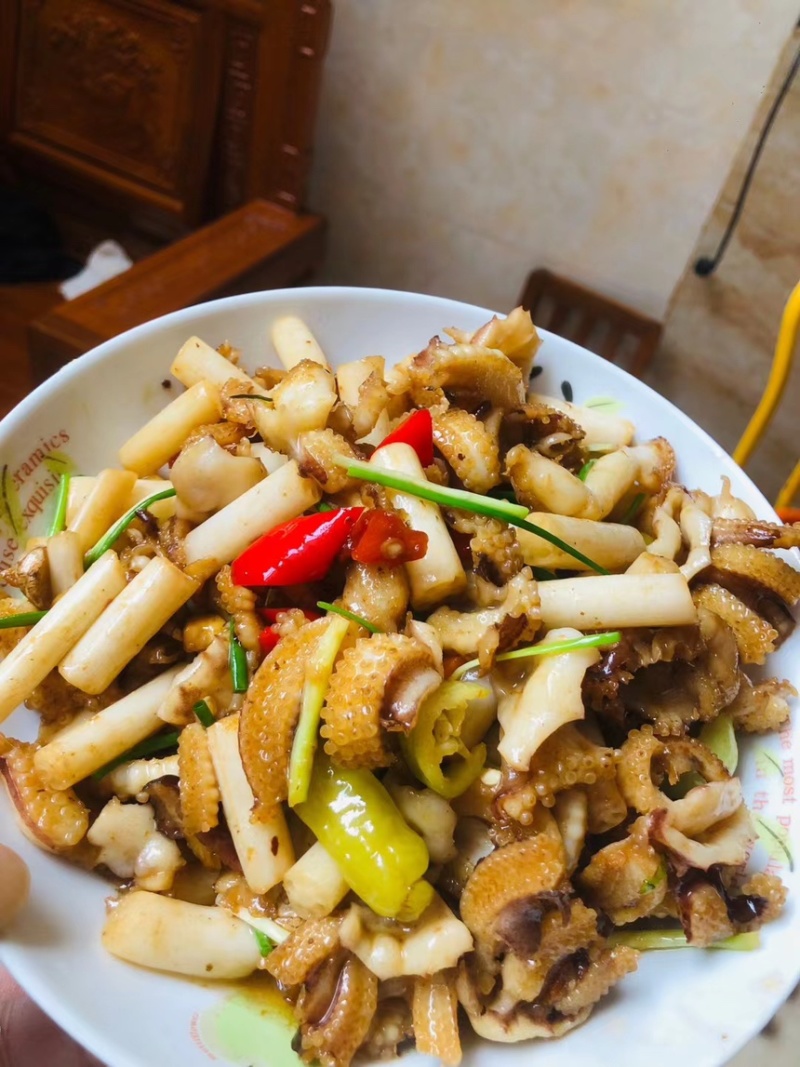 墨鱼须天龙爪口感脆适合捞汁海鲜酒店饭店