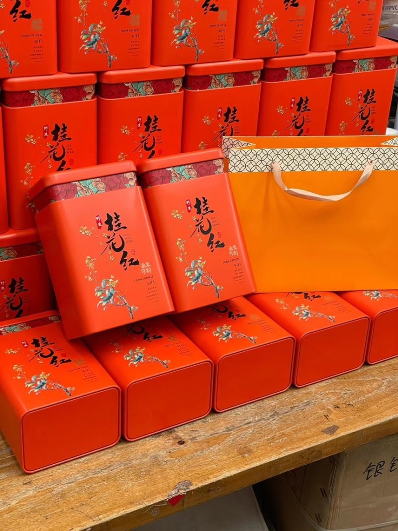桂花红茶桂花红红茶花茶罐装散装批发价
