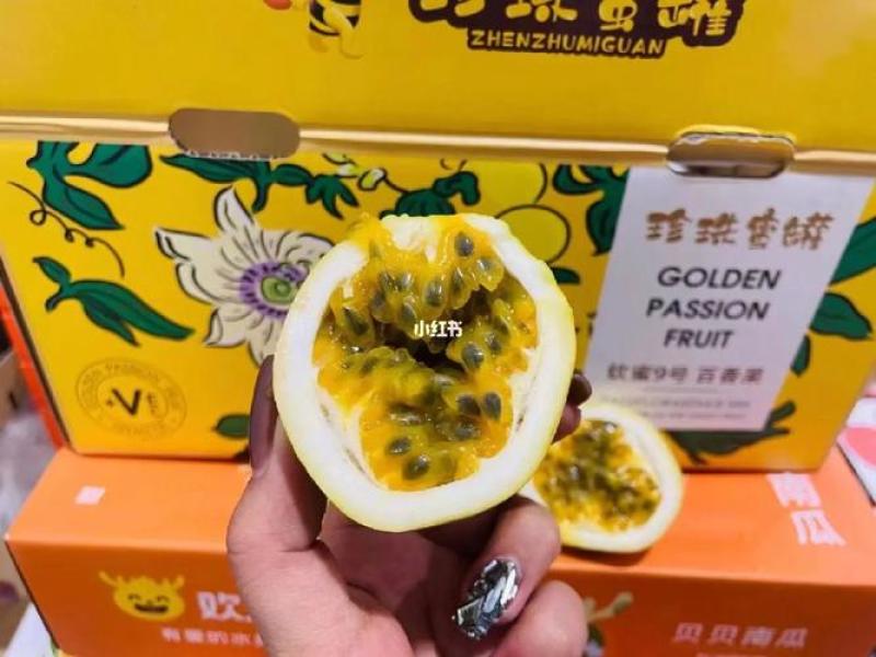电商市场货团购黄金钦蜜九号百香果新鲜采摘