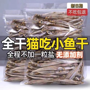 宠物零食小鱼干淡干无盐公鱼仔猫咪增肥发腮营养补钙猫食美发