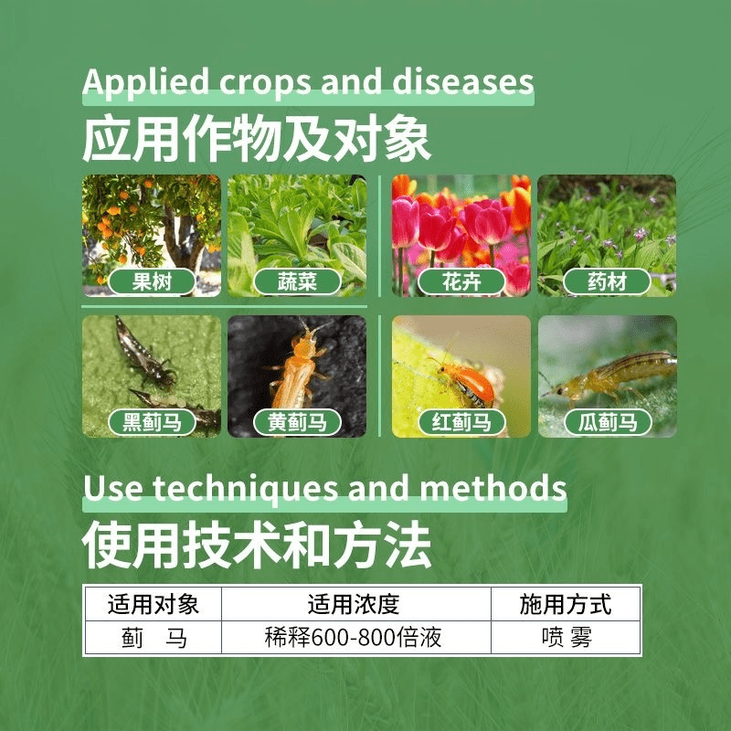 抗性蓟马速效杀虫抑卵无抗性蔬菜果树花卉通用正品