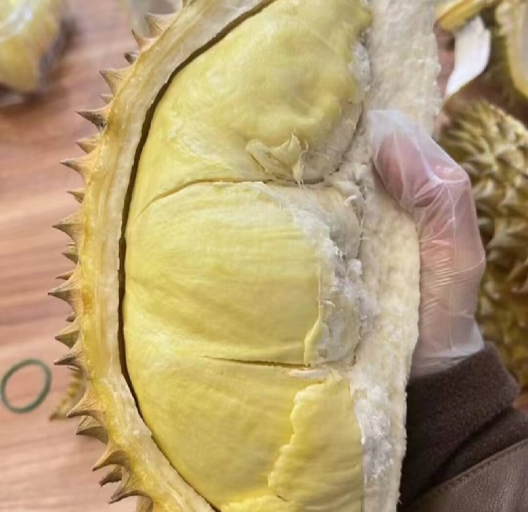 榴莲果肉切开示意图