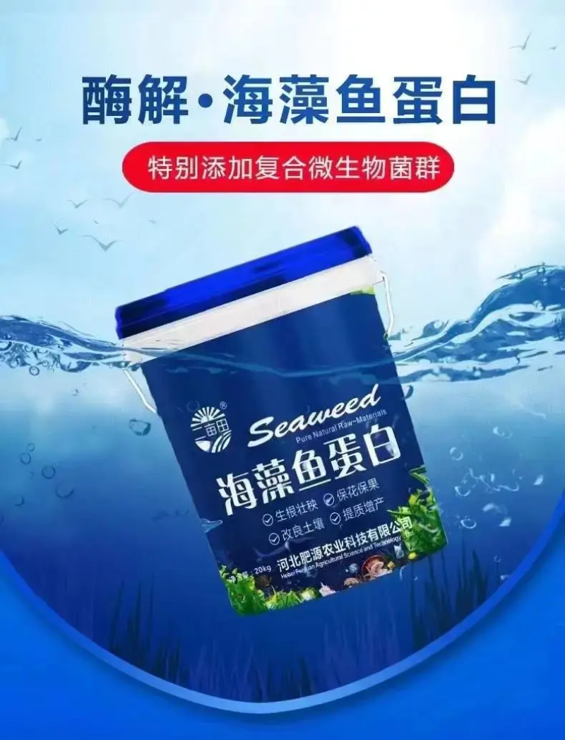海藻鱼蛋白水溶肥水溶性肥料全水溶无残渣厂家直销