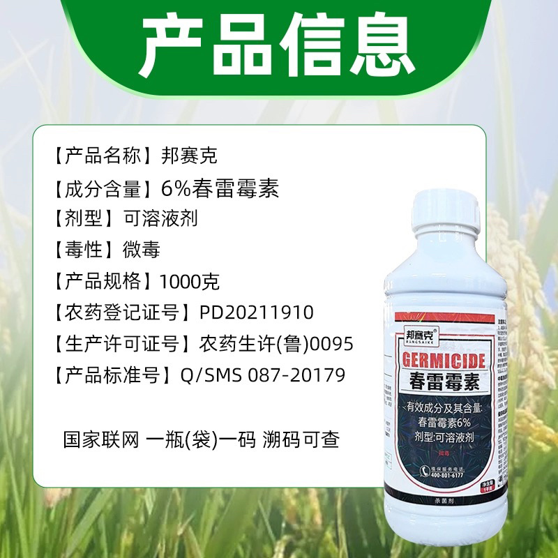 邦赛克-6%春雷霉素细菌性病害专用杀菌剂