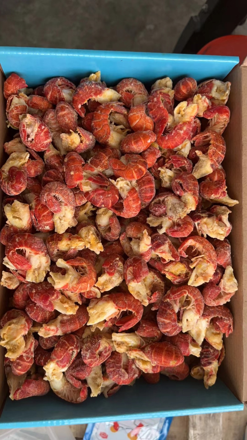 一级无冰原料虾尾，每件20斤，每斤125粒左右，当季新虾