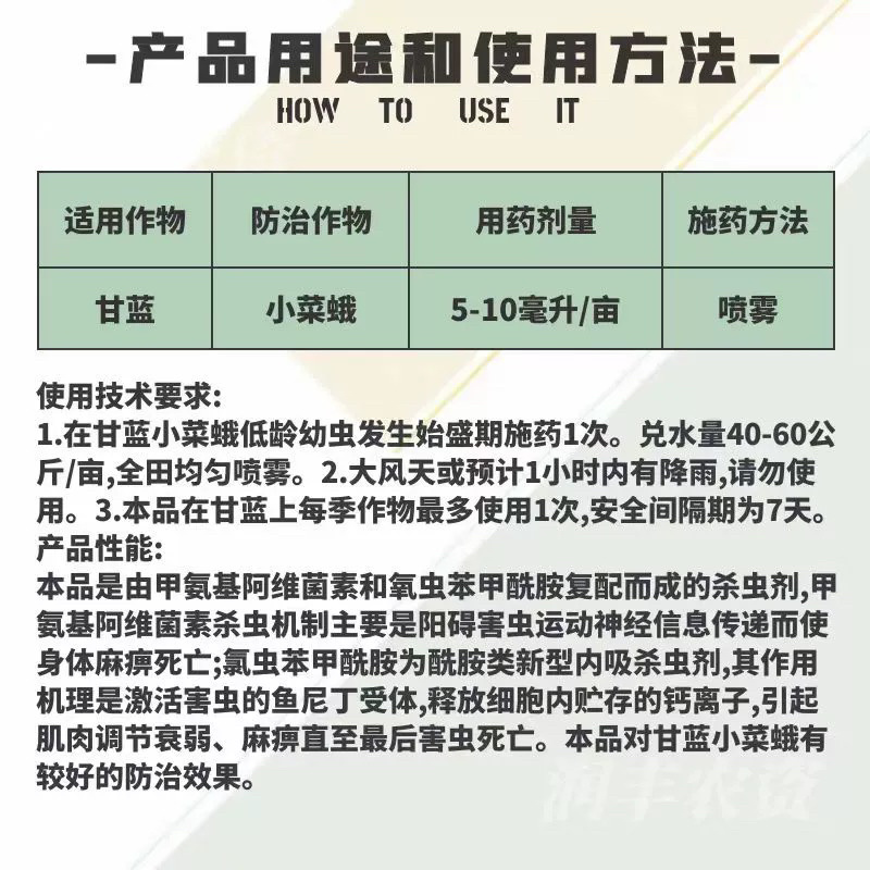 百农思达11.6%甲维氯虫苯甲酰胺悬浮剂甘蓝小菜蛾