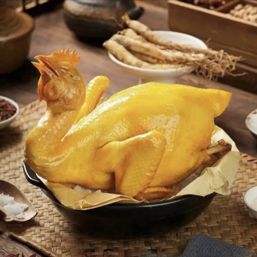 盐焗鸡古法制作皮滑肉嫩营养美味农家土鸡生态养殖