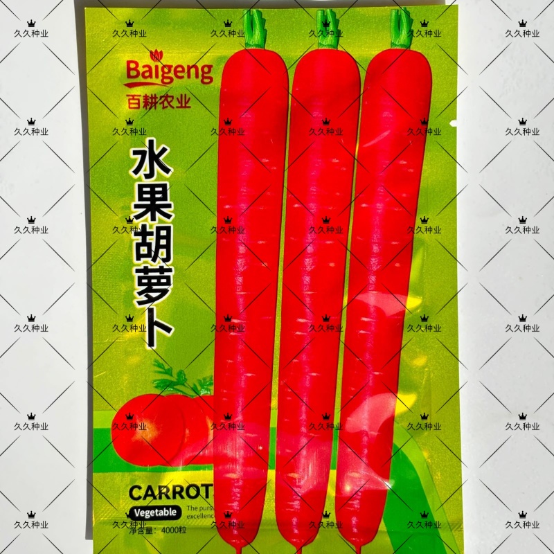水果胡萝卜种子甜脆玫红皮胡萝卜种子糖分高香气浓秋季胡萝卜