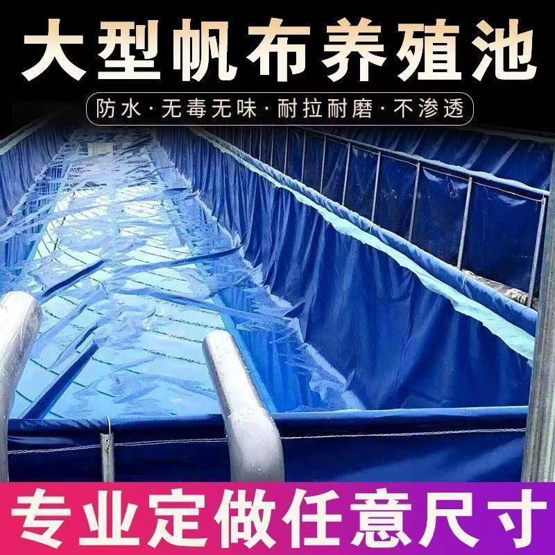 养鱼帆布池简易游泳池防水布大型养殖水箱篷布户外加厚刀刮布