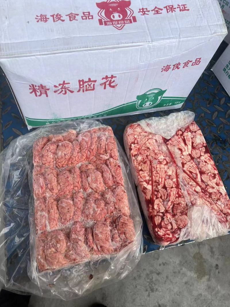新鲜冷冻猪脑花96副优质大猪脑子猪脑髓餐馆火锅串串烧
