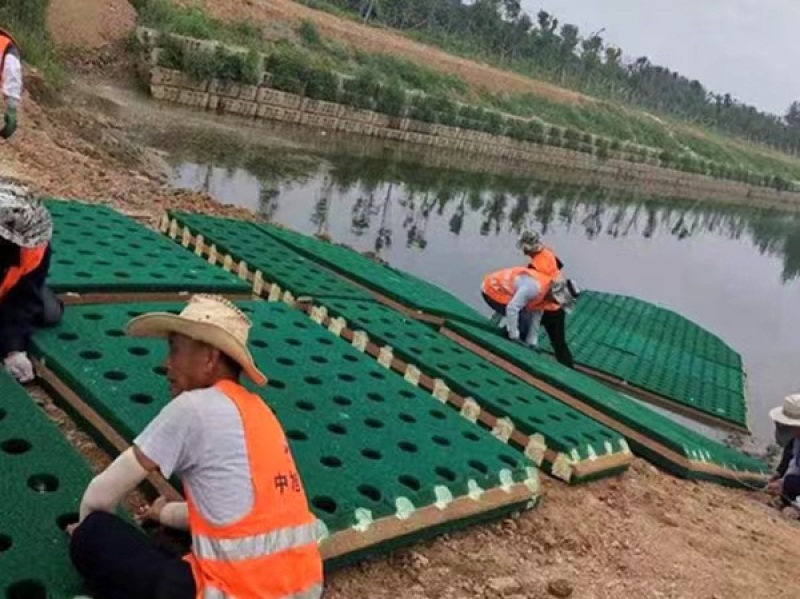 复合纤维浮动湿地高分子聚酯纤维浮动湿地水生植物湿地仿真湿