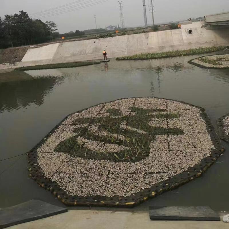 复合纤维浮动湿地高分子聚酯纤维浮动湿地水生植物湿地仿真湿
