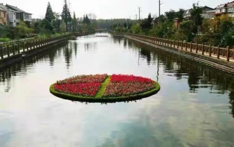 复合纤维浮动湿地高分子聚酯纤维浮动湿地水生植物湿地仿真湿