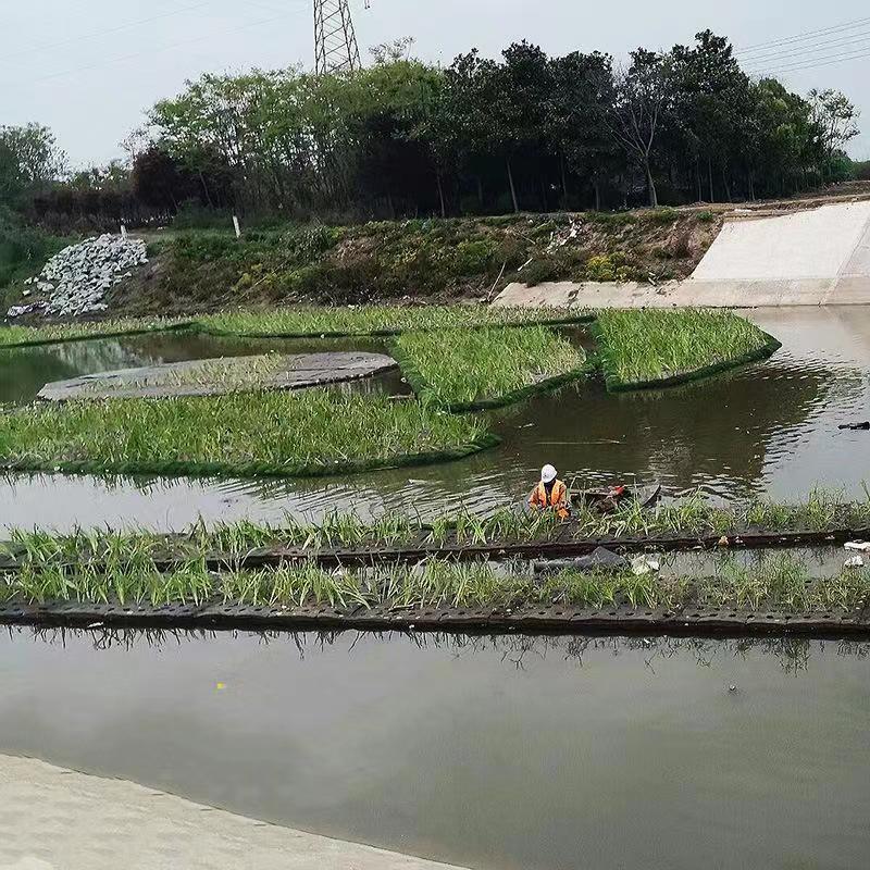 复合纤维浮动湿地高分子聚酯纤维浮动湿地水生植物湿地仿真湿