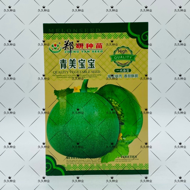 郑研青美宝宝甜瓜种子绿皮绿肉甜宝种籽薄皮青皮青肉香瓜种孑
