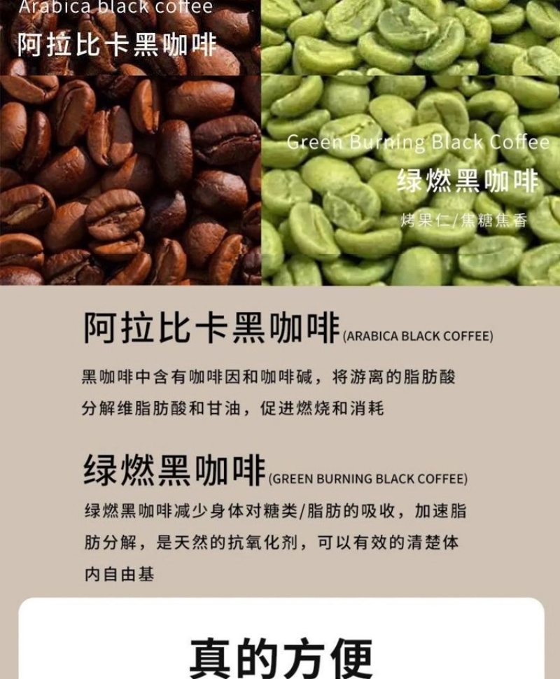 阿拉比黑咖啡/绿燃黑咖啡一件代发货【包邮】