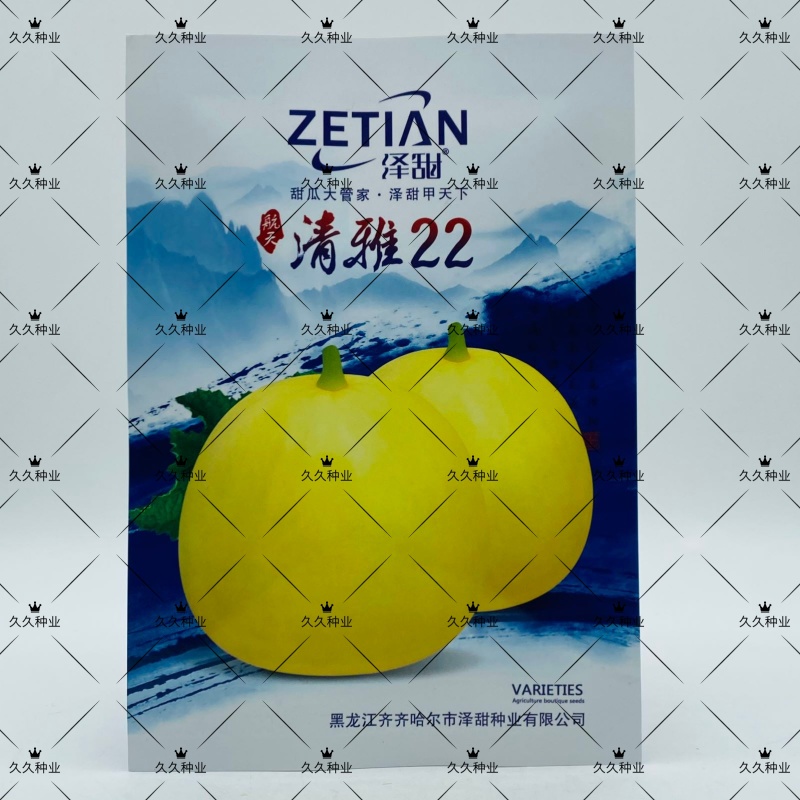 泽甜清雅22甜瓜种子籽极早熟薄皮甜瓜杂交种耐低温弱光抗病