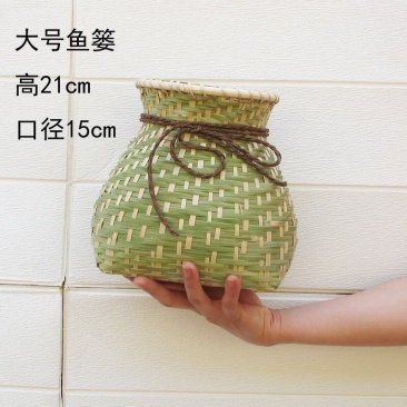 舞蹈采茶竹篓插花茶叶小背篓鱼篓赶海采茶篮子竹编制品汉服古