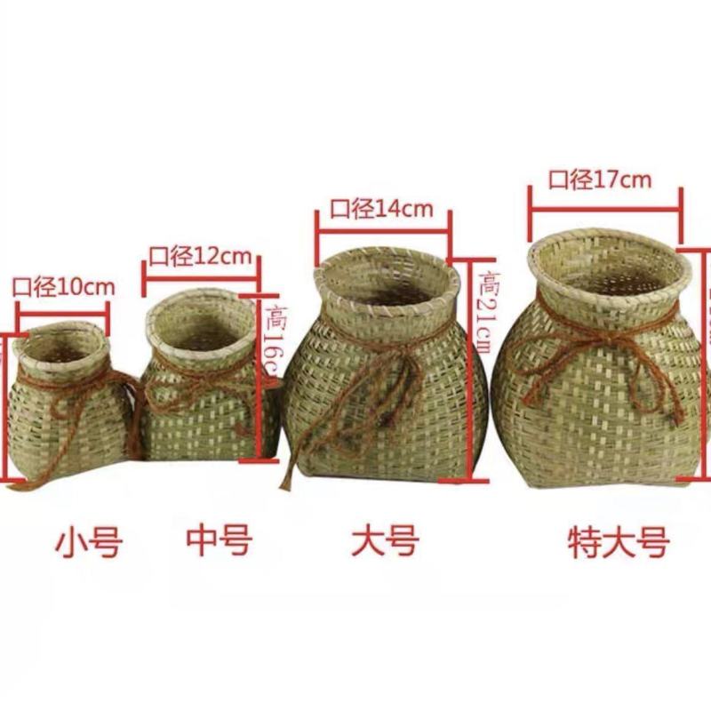 舞蹈采茶竹篓插花茶叶小背篓鱼篓赶海采茶篮子竹编制品汉服古