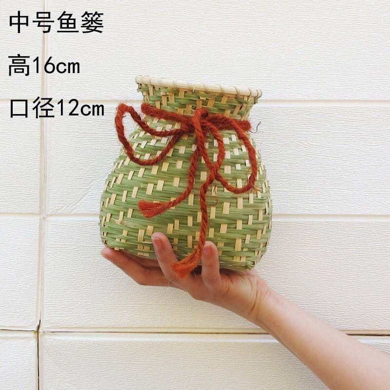 舞蹈采茶竹篓插花茶叶小背篓鱼篓赶海采茶篮子竹编制品汉服古