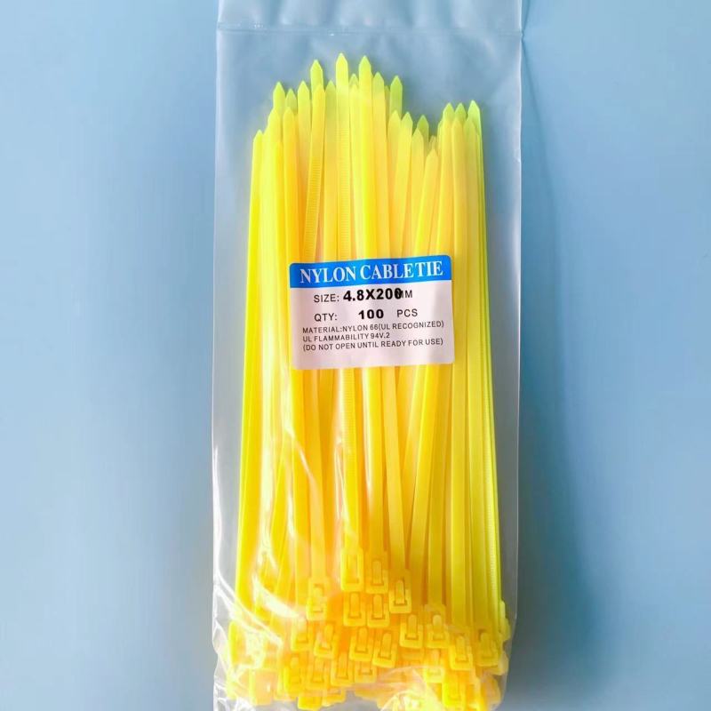 可松式尼龙扎带活扣彩色捆绑带塑料卡扣强力束线带可拆卸重复
