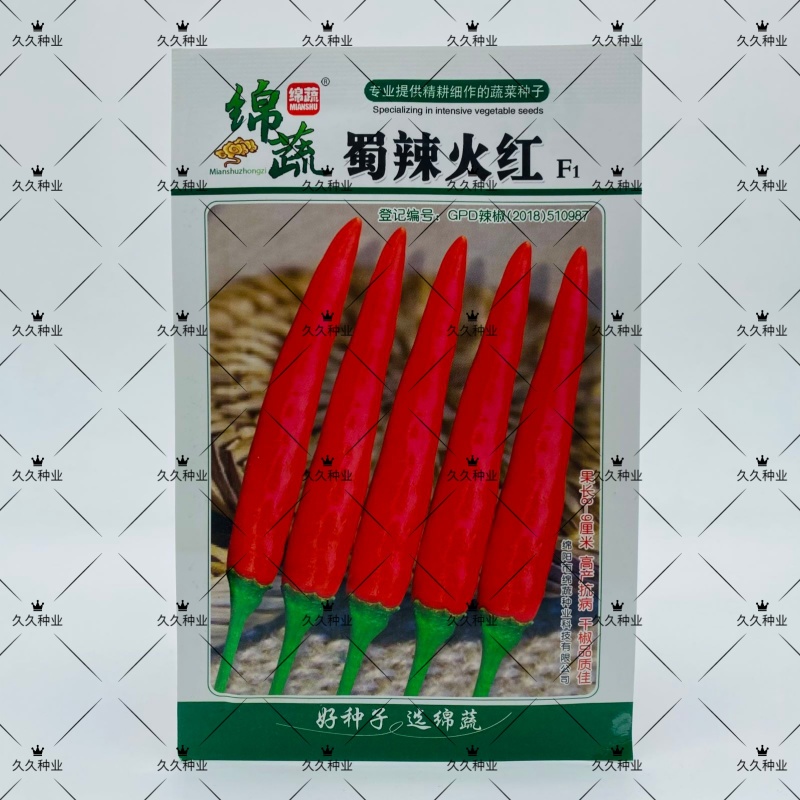 绵蔬蜀辣火红朝天椒种子超辣大红单生指天椒尖椒种籽春秋播