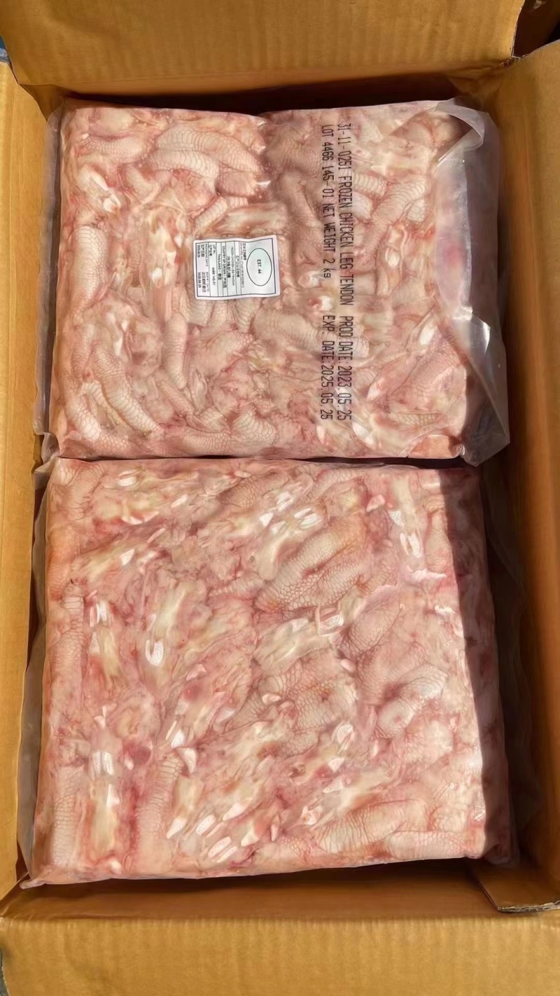纯干鸡脚筋，颜色好新货，鸡脚筋带冰鸡软骨脆骨鸡脆