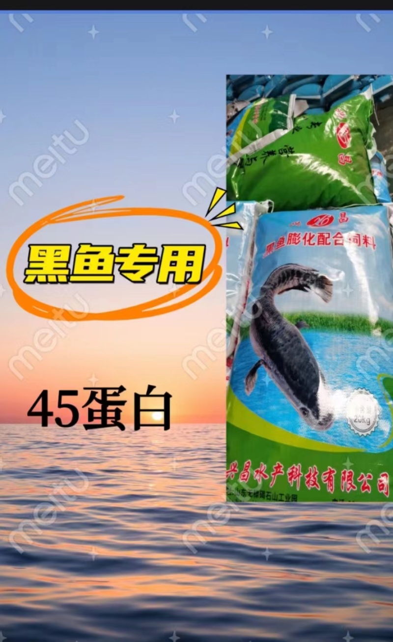 45蛋白黑鱼专用饲料，厂家直接发货，可视频看货，量大从优