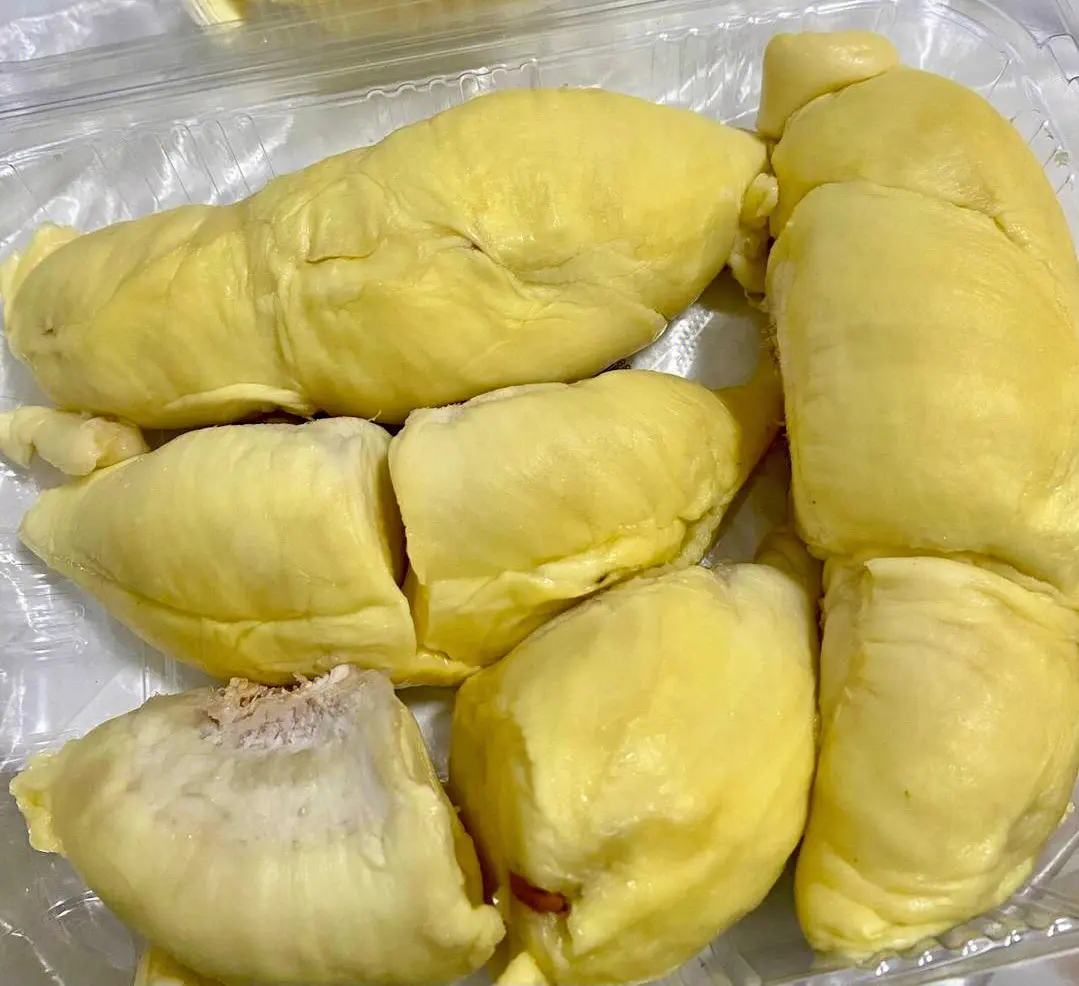 金枕头榴莲果肉切片展示