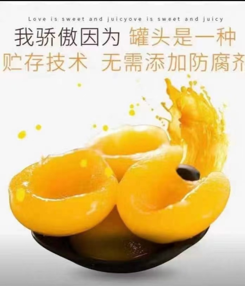 砀山黄桃罐头0防腐剂、0甜蜜素、0香精，纯白砂糖熬制！