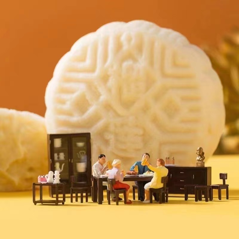 低端榴莲味冰皮月饼