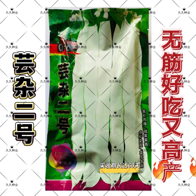 杂芸二号芸豆种子白芸豆架豆白扁四季豆早熟春秋大田高产大荚
