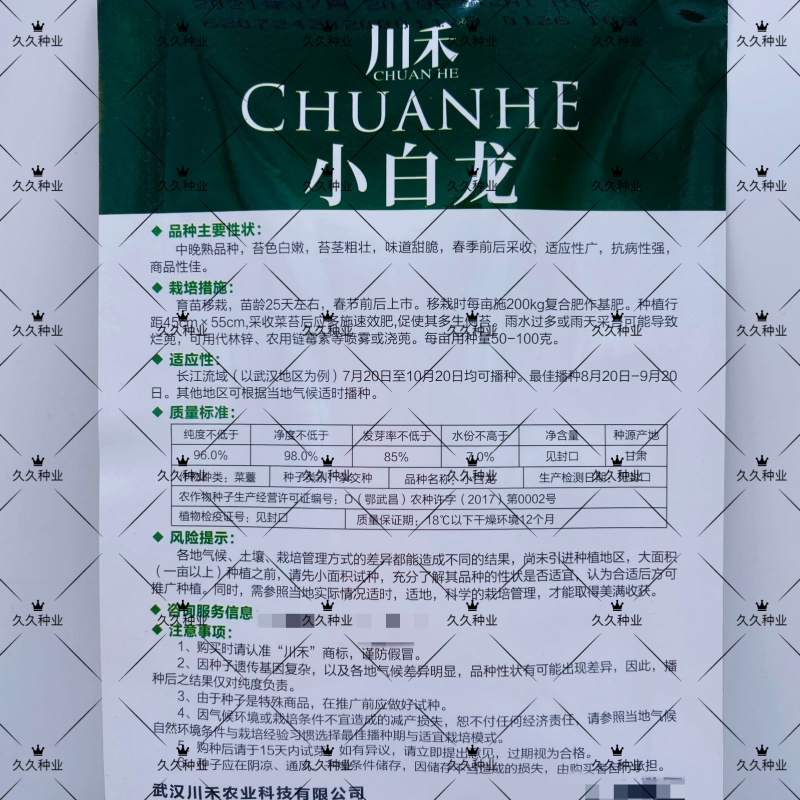 川禾小白龙白菜苔种子甜脆白嫩粗壮抗病农家秋季播种优选菜苔